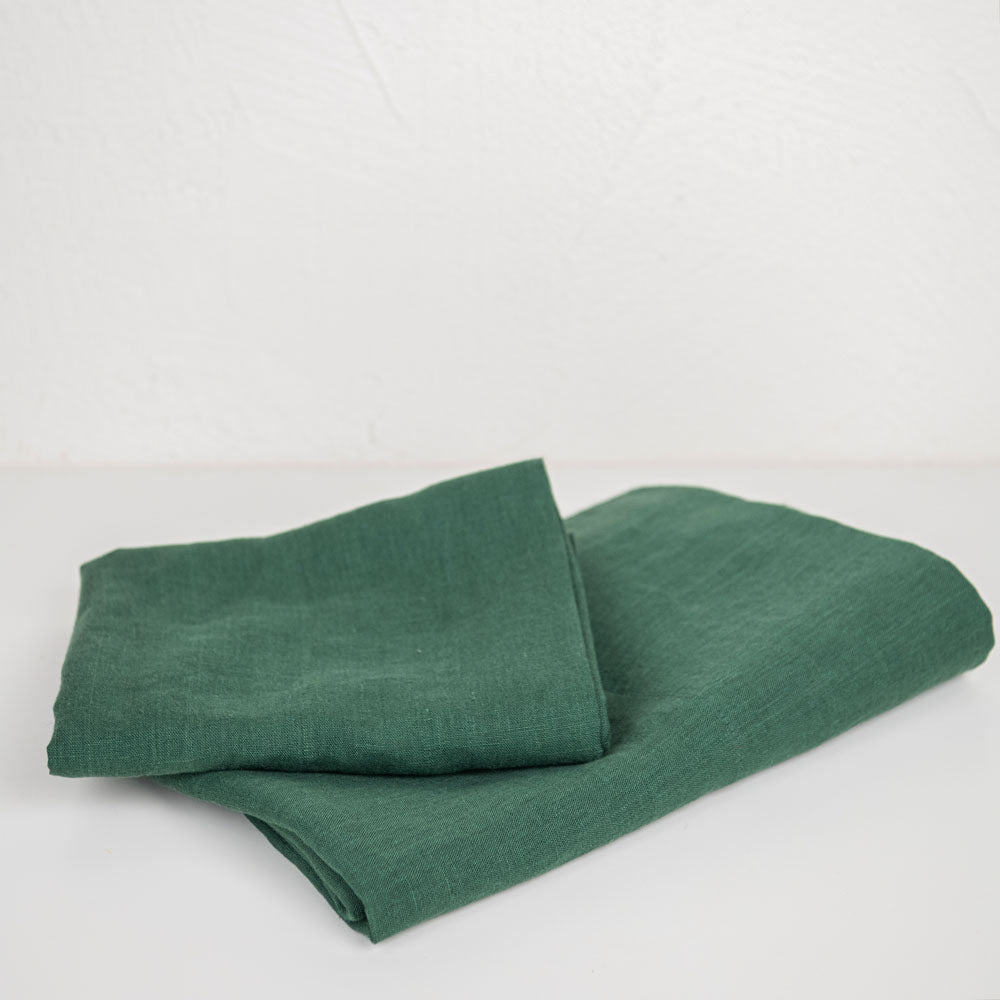 posteljina-lanena-zelena