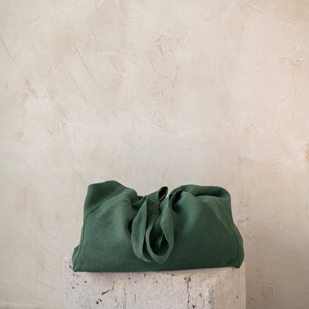 lanena-torba-za-plazu-zelena