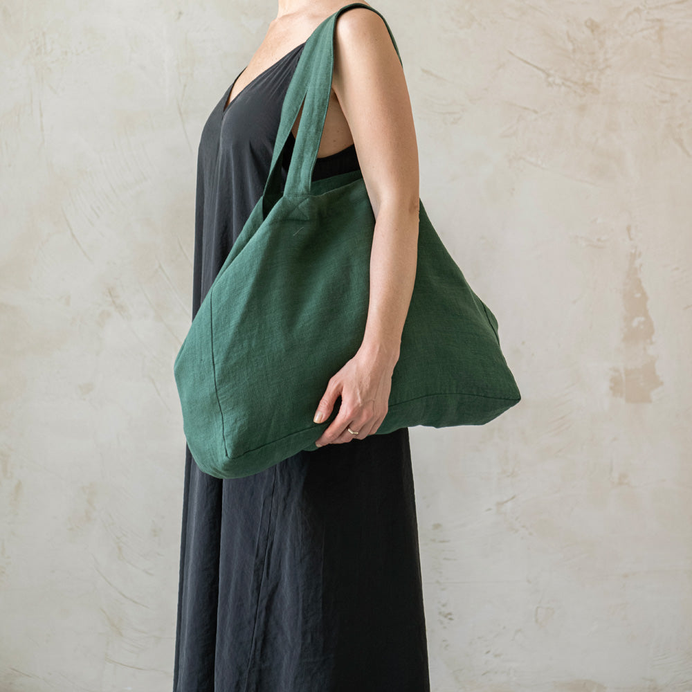 lanena-torba-za-plazu-zelena