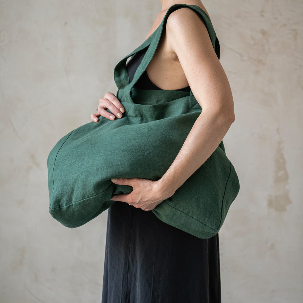 lanena-torba-za-plazu-zelena