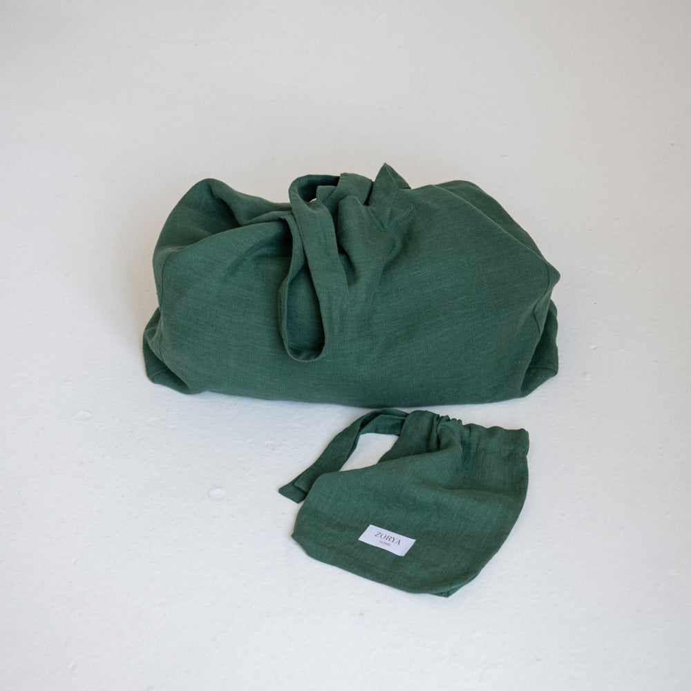 lanena-torba-za-plazu-zelena